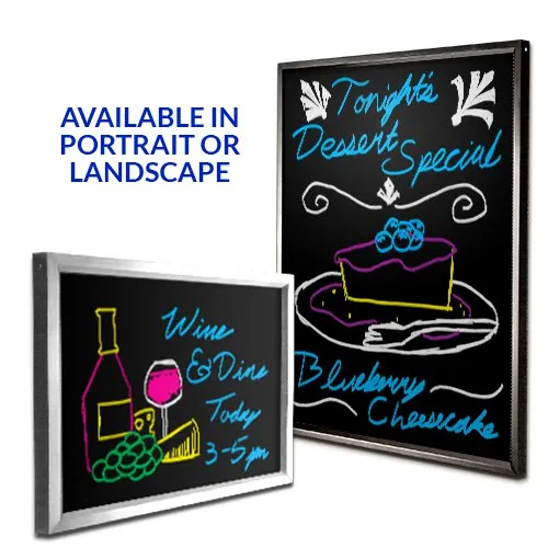 11x14 Black Marker Board, Upscale, Hospitality Brass Wall Display Frames