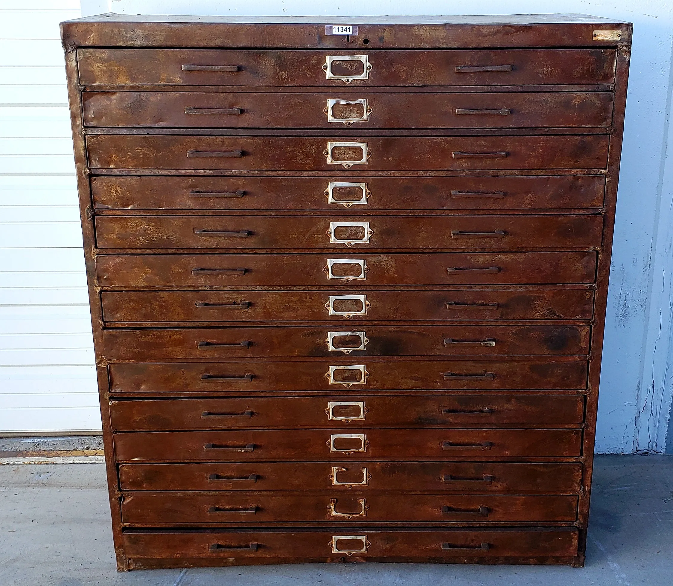 14 Drawer Iron Filing Cabinet
