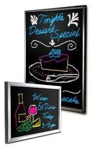 14x22 Black Marker Board, Upscale, Hospitality Brass Wall Display Frames