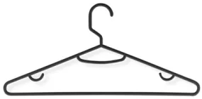15PK BLK Plas Hangers