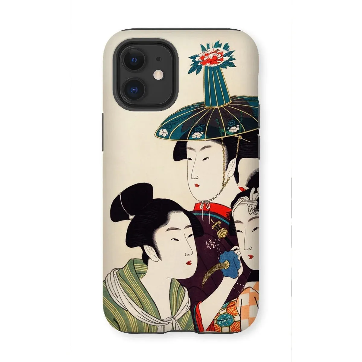 3 Young Men or Women - Utamaro Ukiyo-e iPhone Case