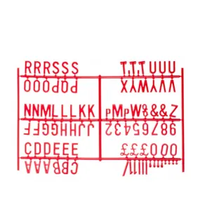 3/4 Inch Letter Set - (540 characters) Red