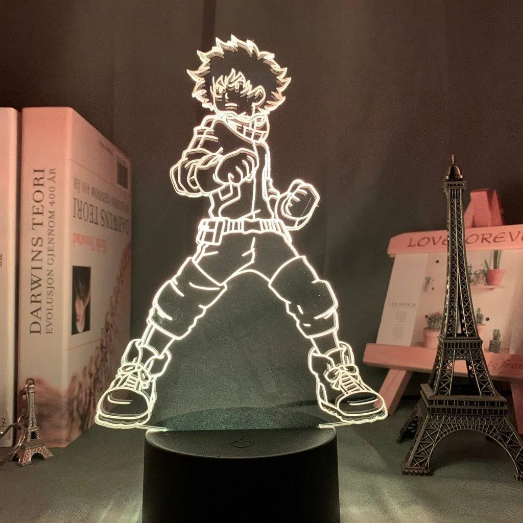 3D Lamp Izuku Midoriya Figure Kids Bedroom Nightlight Led Touch Sensor Room Lighting Anime My Hero Academia Gift Led Night Light