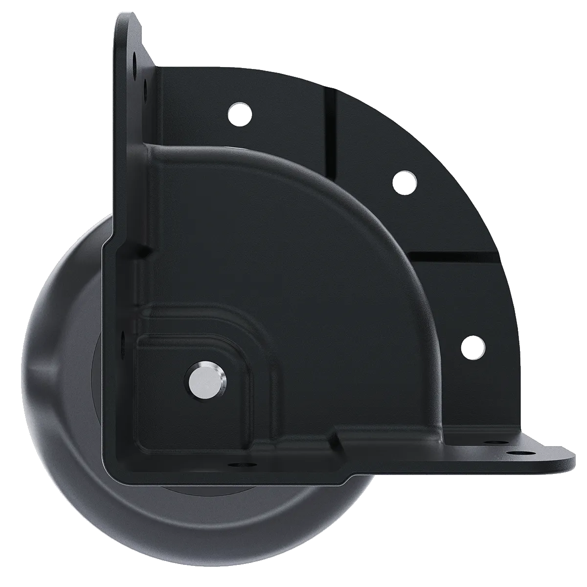 3" Black 7/8"-Offset Corner Caster