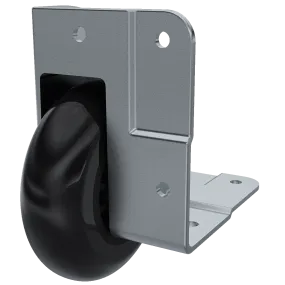 3" Silver 7/8"-Offset Corner Caster