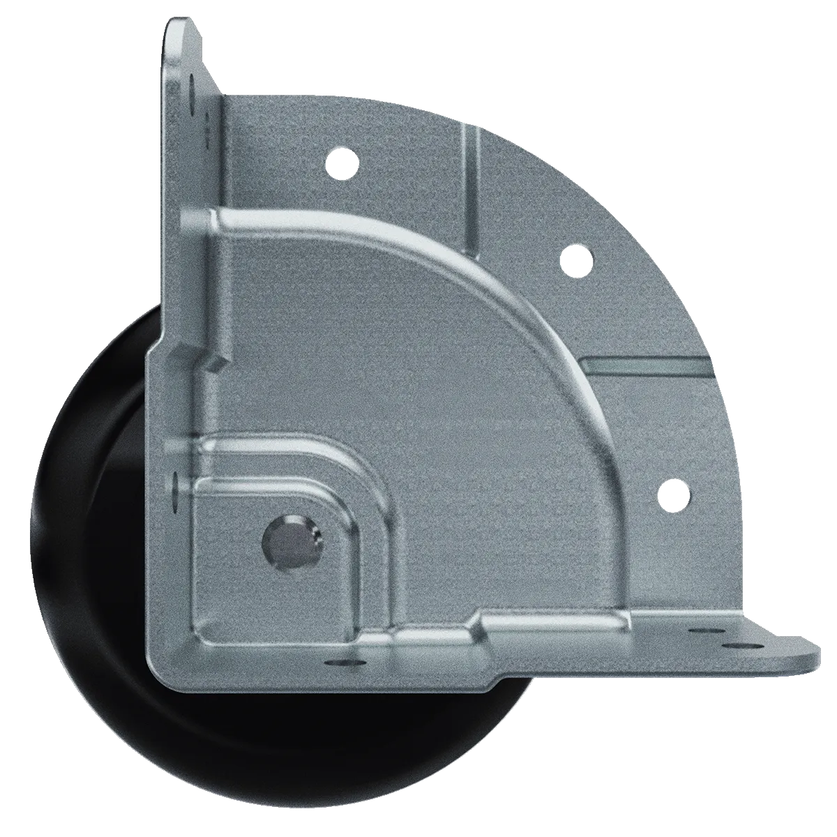 3" Silver 7/8"-Offset Corner Caster
