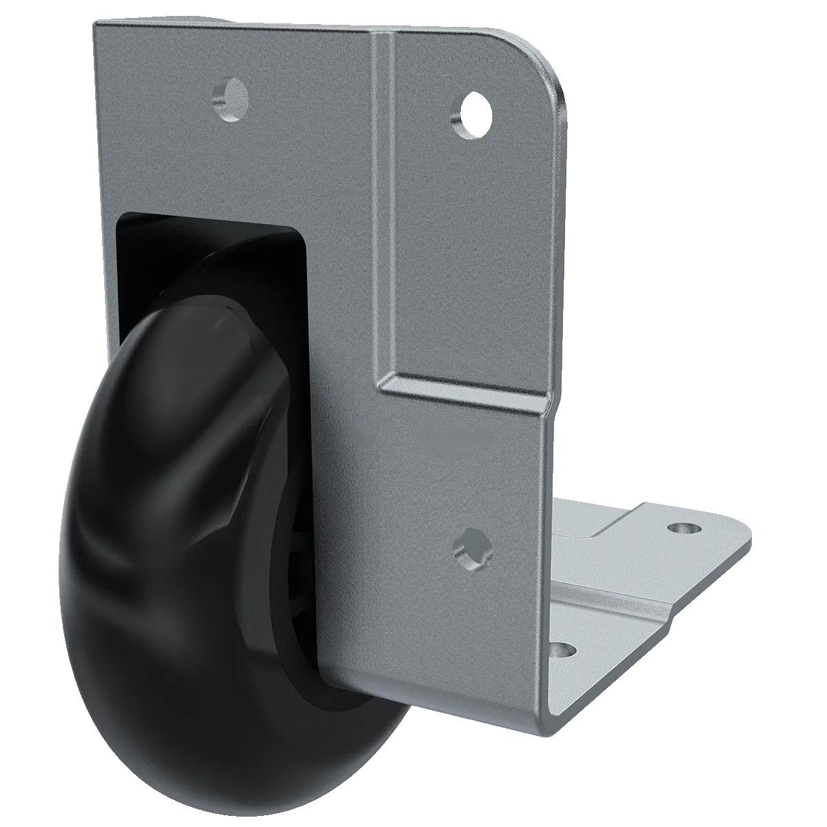3" Silver 7/8"-Offset Corner Caster