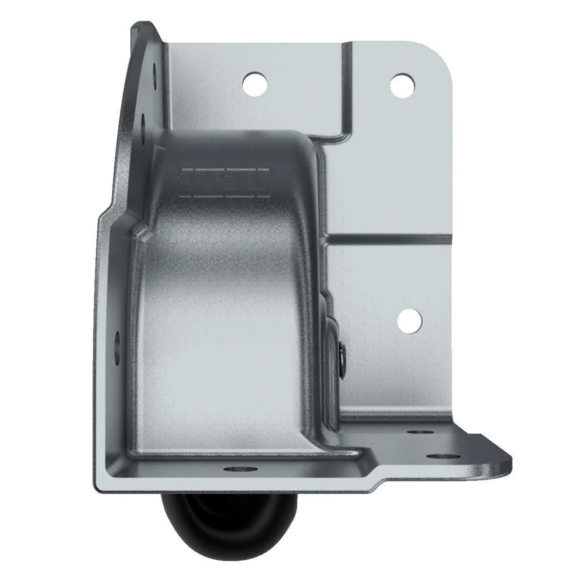 3" Silver 7/8"-Offset Corner Caster