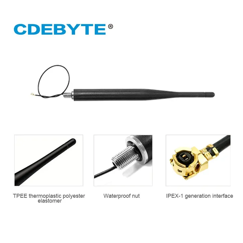 4G Antenna 3dBi Rubber Rod IPEX-1 High Gain for Equipment Cabinet Logistic Fleet Property Security Taxi Fleet TX4G-JZLW-15