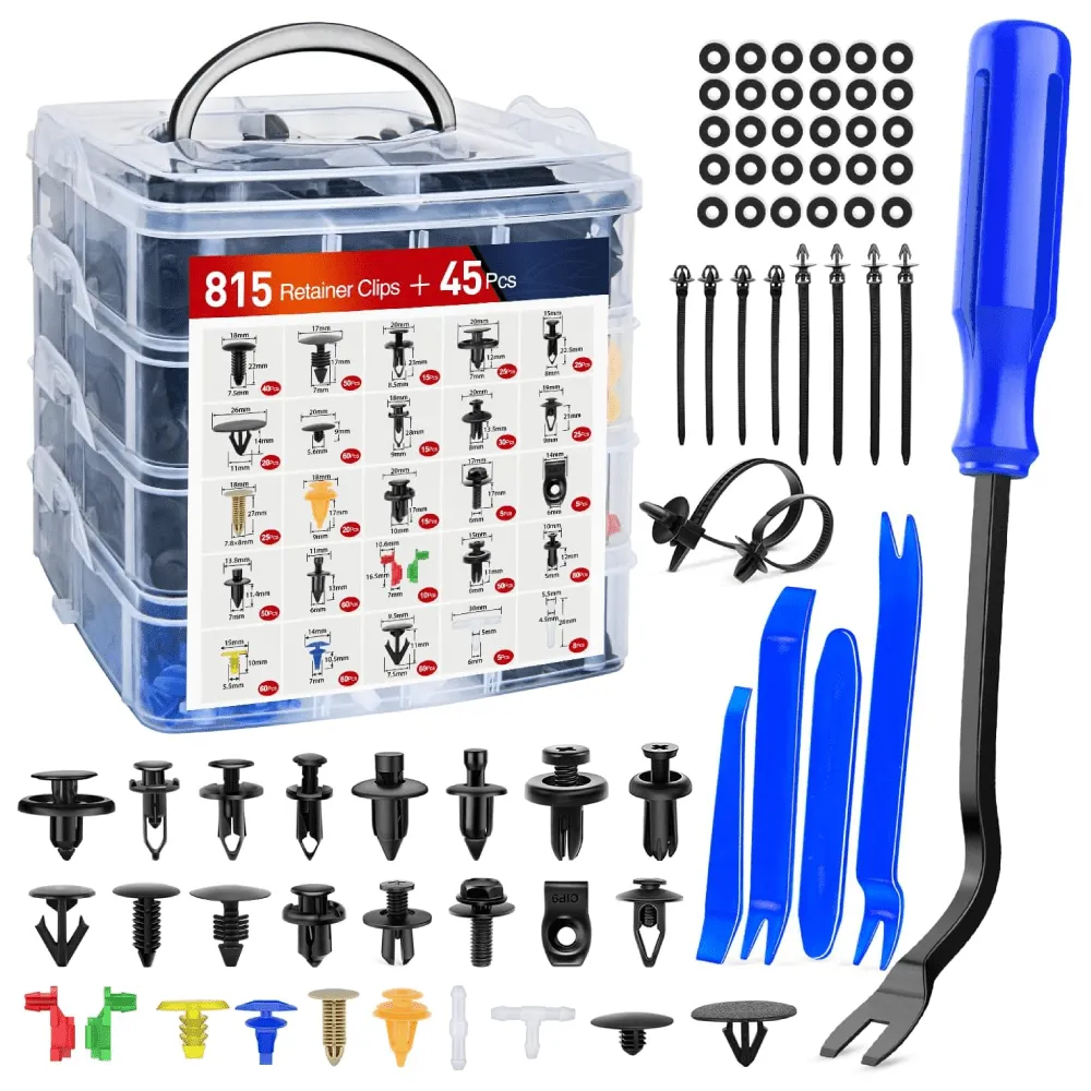 860 Pcs Car Push Retainer Clips & Auto Fasteners Assortment