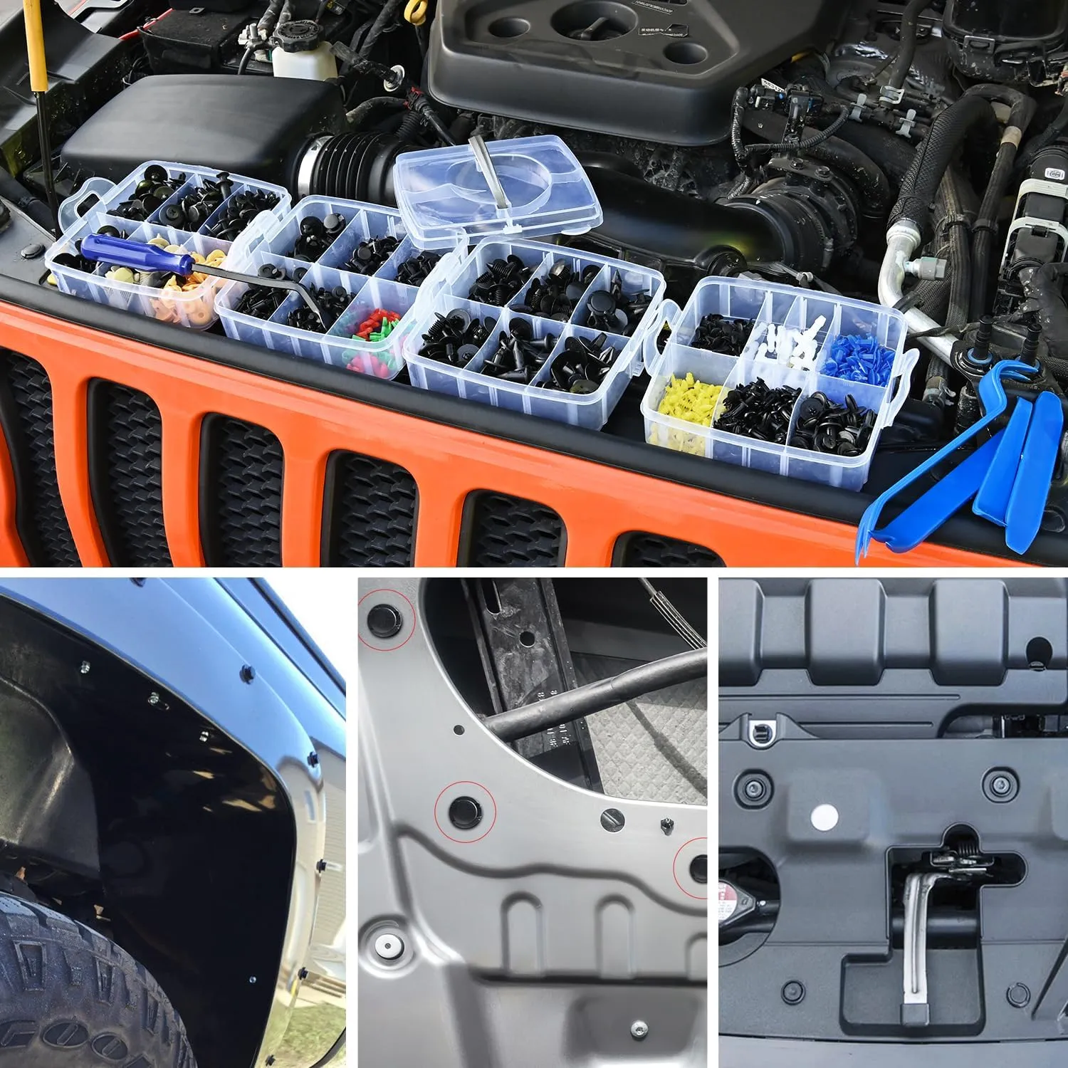 860 Pcs Car Push Retainer Clips & Auto Fasteners Assortment
