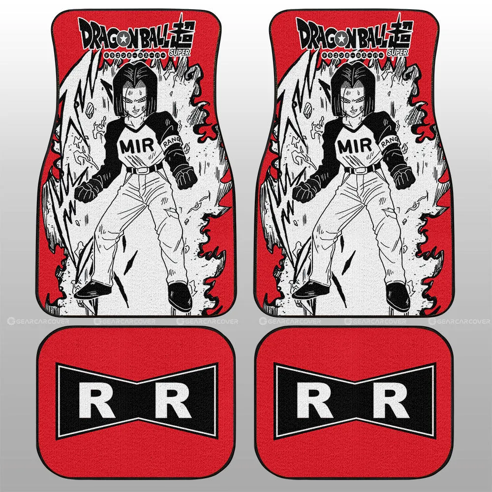 Android 17 Car Floor Mats Custom Dragon Ball Anime Car Accessories Manga Style For Fans