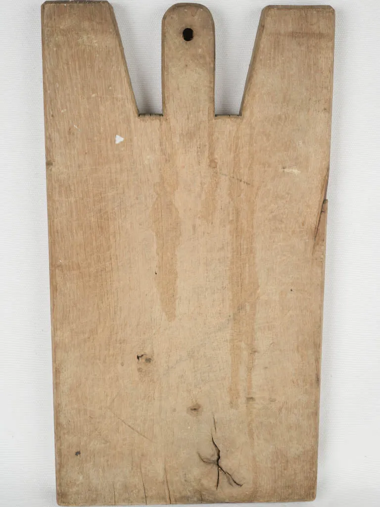 Antique French cutting board w/ cutout handle