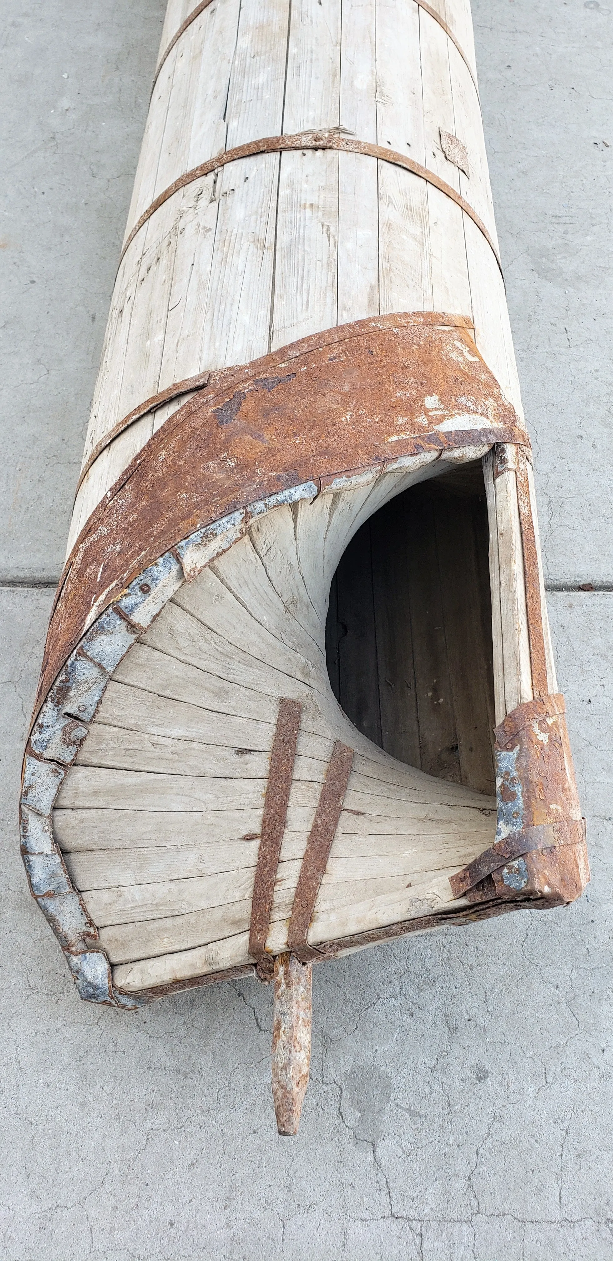 Antique Wood Archimedes Screw