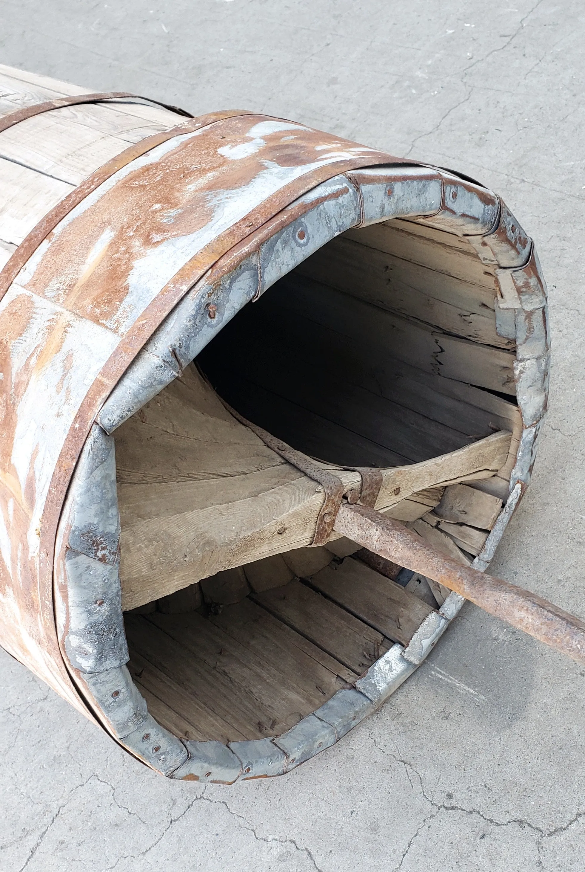Antique Wood Archimedes Screw
