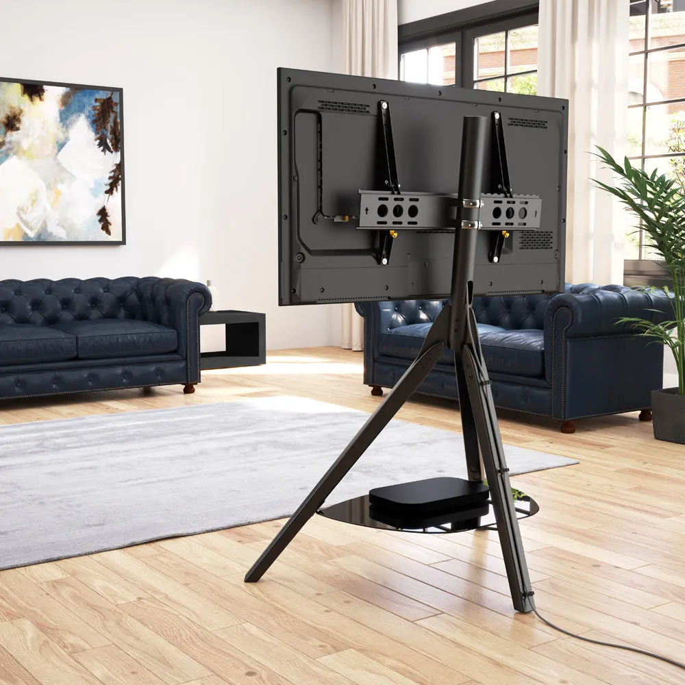 AVF Hoxton Freestanding Tripod TV Stand - Black | FSL1000HOXBB