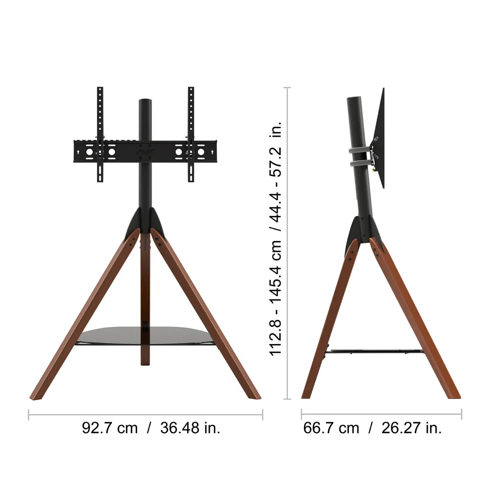 AVF Hoxton Freestanding Tripod TV Stand - Dark Wood & Black | FSL1000HOXDWB