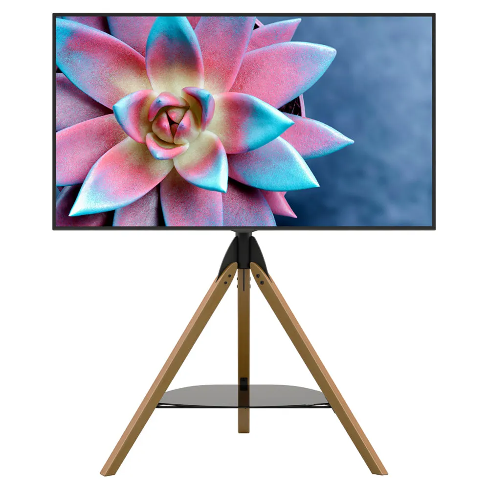 AVF Hoxton Freestanding Tripod TV Stand - Light Wood | FSL1000HOXLWB