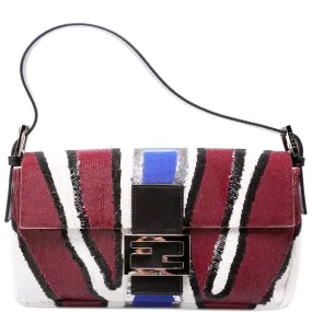 Baguette Sequined Zebra Stripe 8BR600