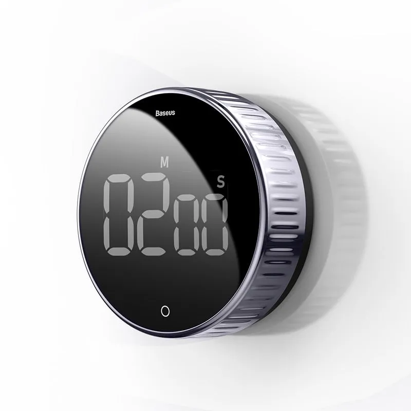Baseus Magnetic Kitchen Timer Digital Timer Manual Countdown Alarm Clock Mechanical Cooking Timer Cooking Shower Study Stopwatch