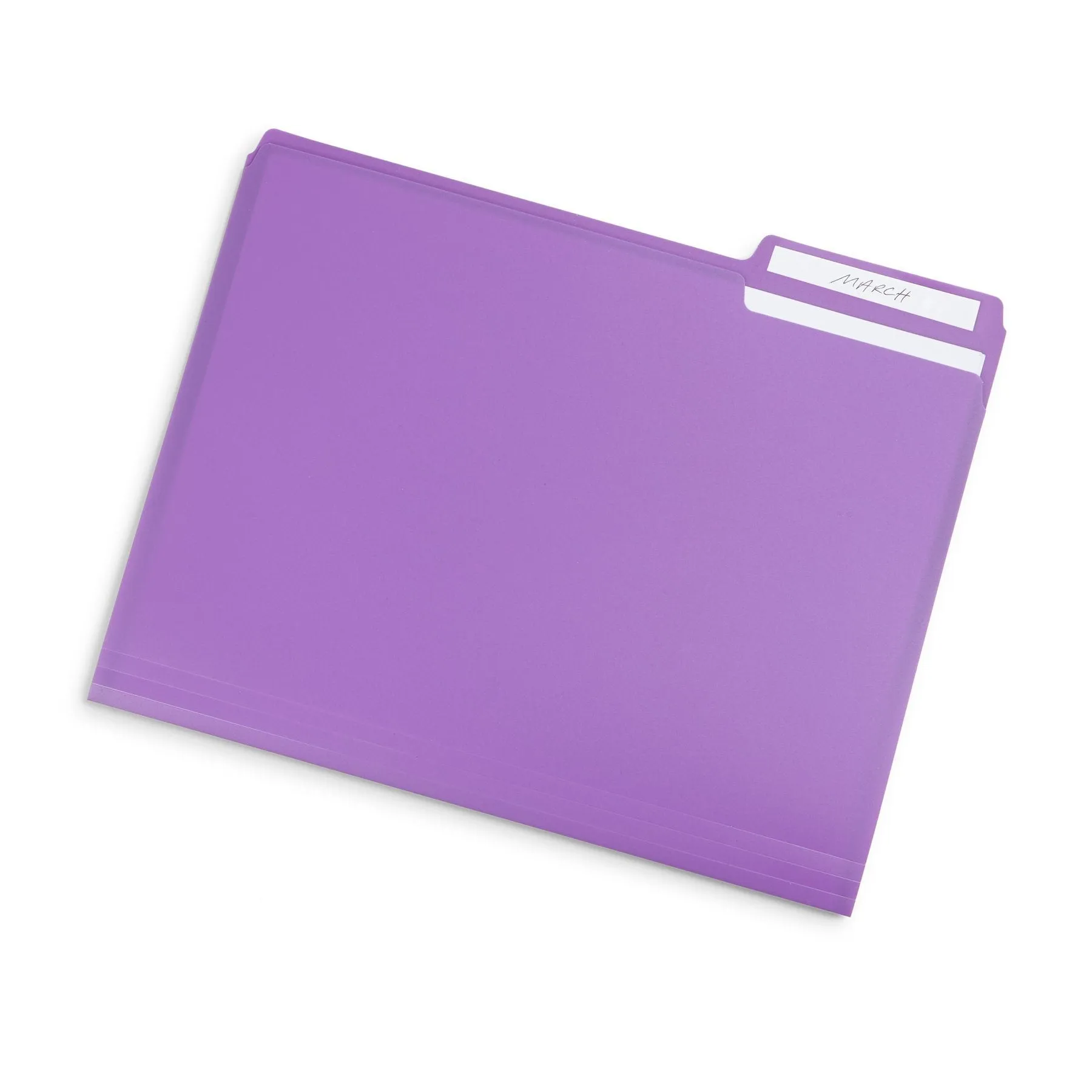 Blue Summit Supplies Plastic File Folders, Letter, 1/3 Tab, Assorted Colors, 30 Pack