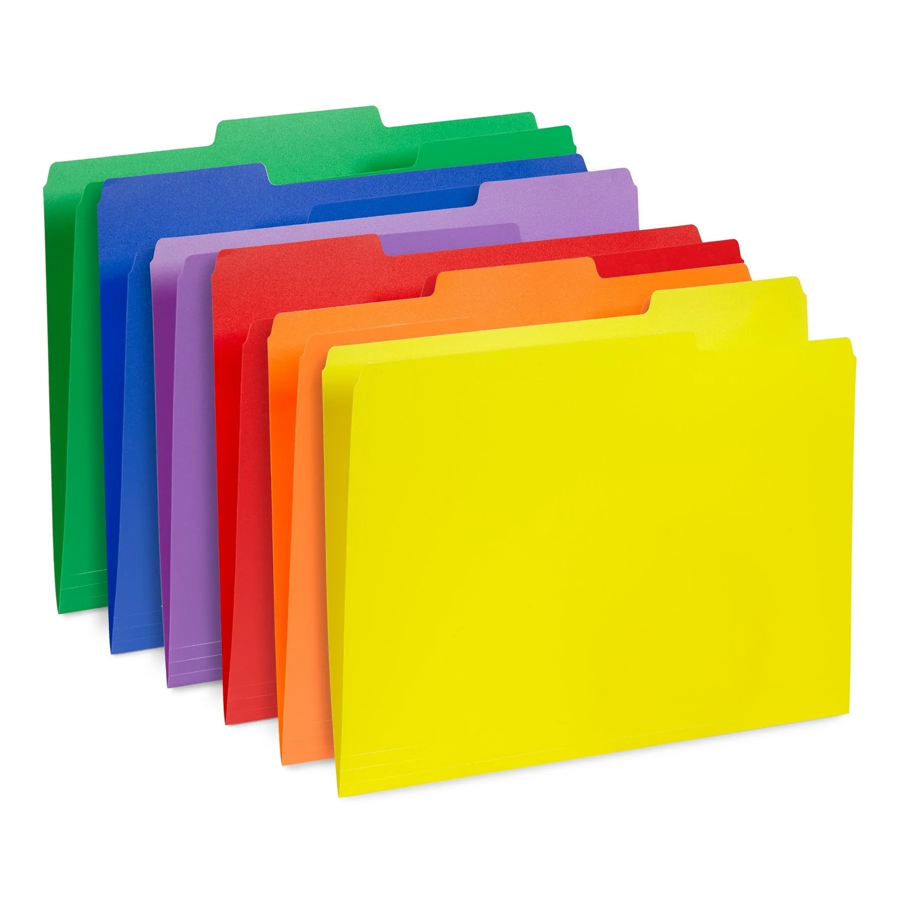 Blue Summit Supplies Plastic File Folders, Letter, 1/3 Tab, Assorted Colors, 30 Pack