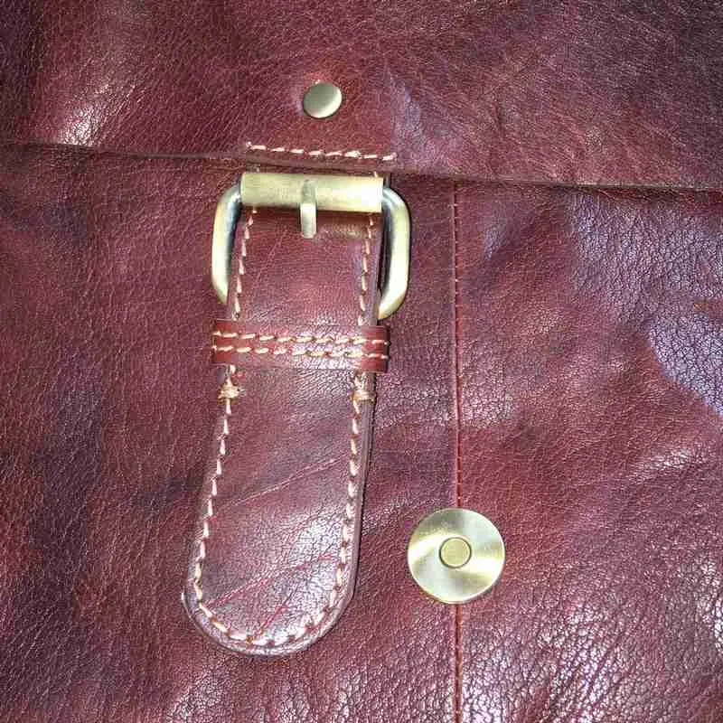 Bronco Cognac Flapover Shoulder Bag