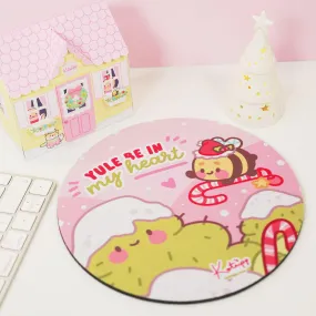 Bumblebutt Candy Cane Mouse Pad | Kawaii Festive Holiday Desk Accessory