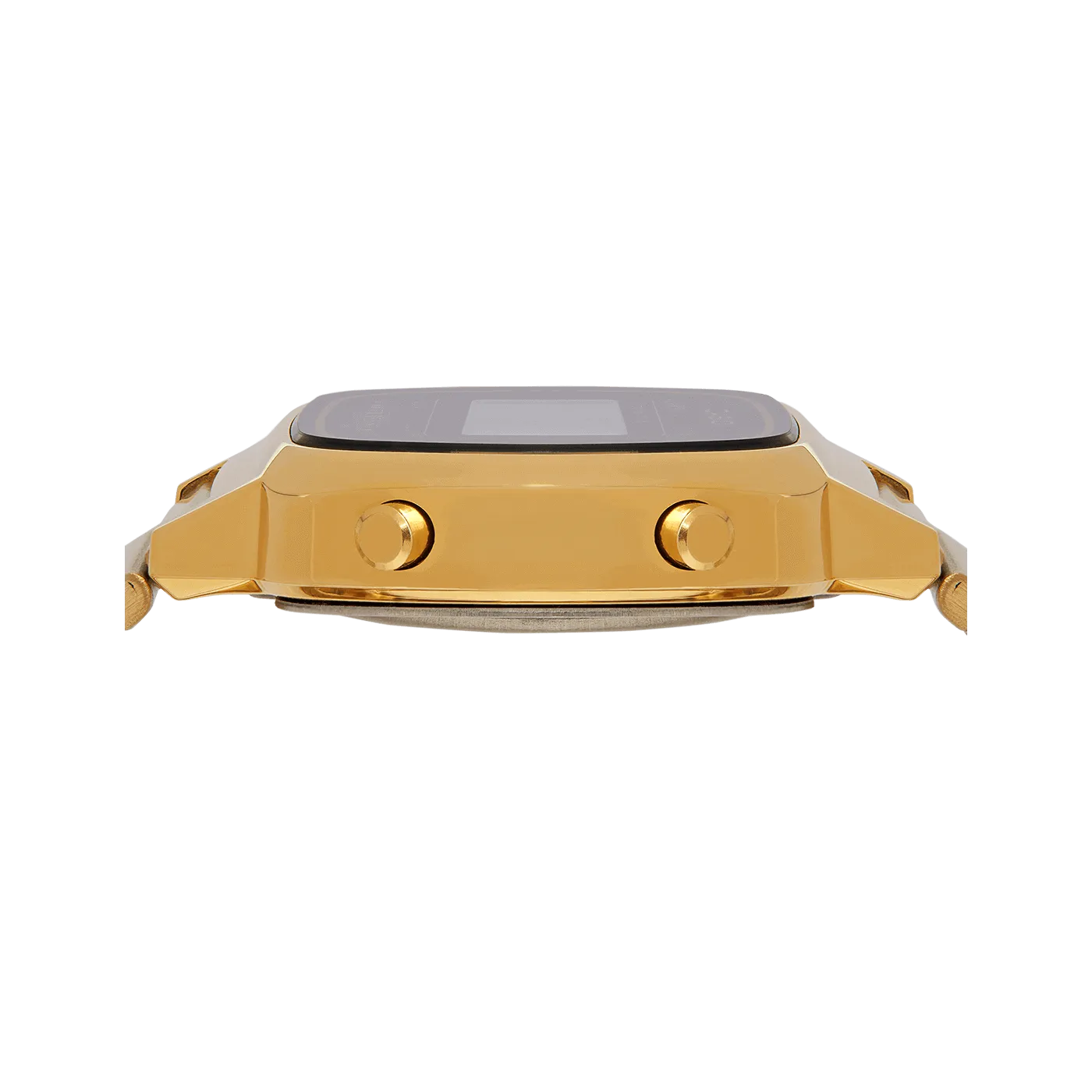 Casio Vintage Retro Black Face Golden Bracelet Watch