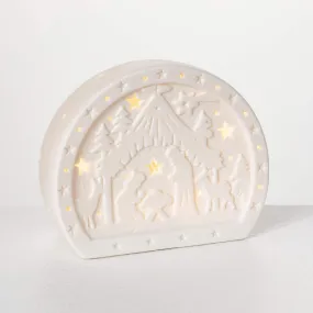 Ceramic Led Nativity Dome