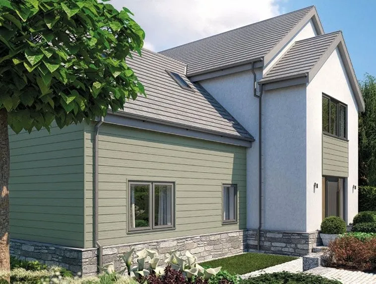 Cladco Fibre Cement Exterior Wall Cladding Boards - Sage Green (3.66m)