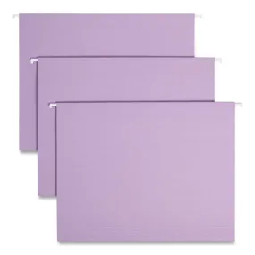Colored Hanging File Folders With 1/5 Cut Tabs, Letter Size, 1/5-cut Tabs, Lavender, 25/box