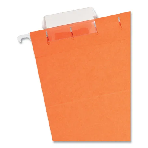 Colored Hanging File Folders With 1/5 Cut Tabs, Letter Size, 1/5-cut Tabs, Orange, 25/box