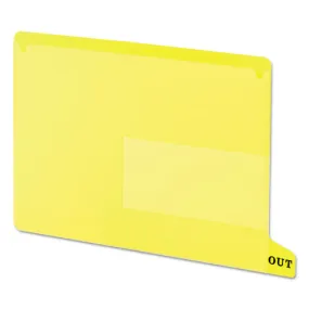 Colored Poly Out Guides With Pockets, 1/3-cut End Tab, Out, 8.5 X 11, Yellow, 25/box