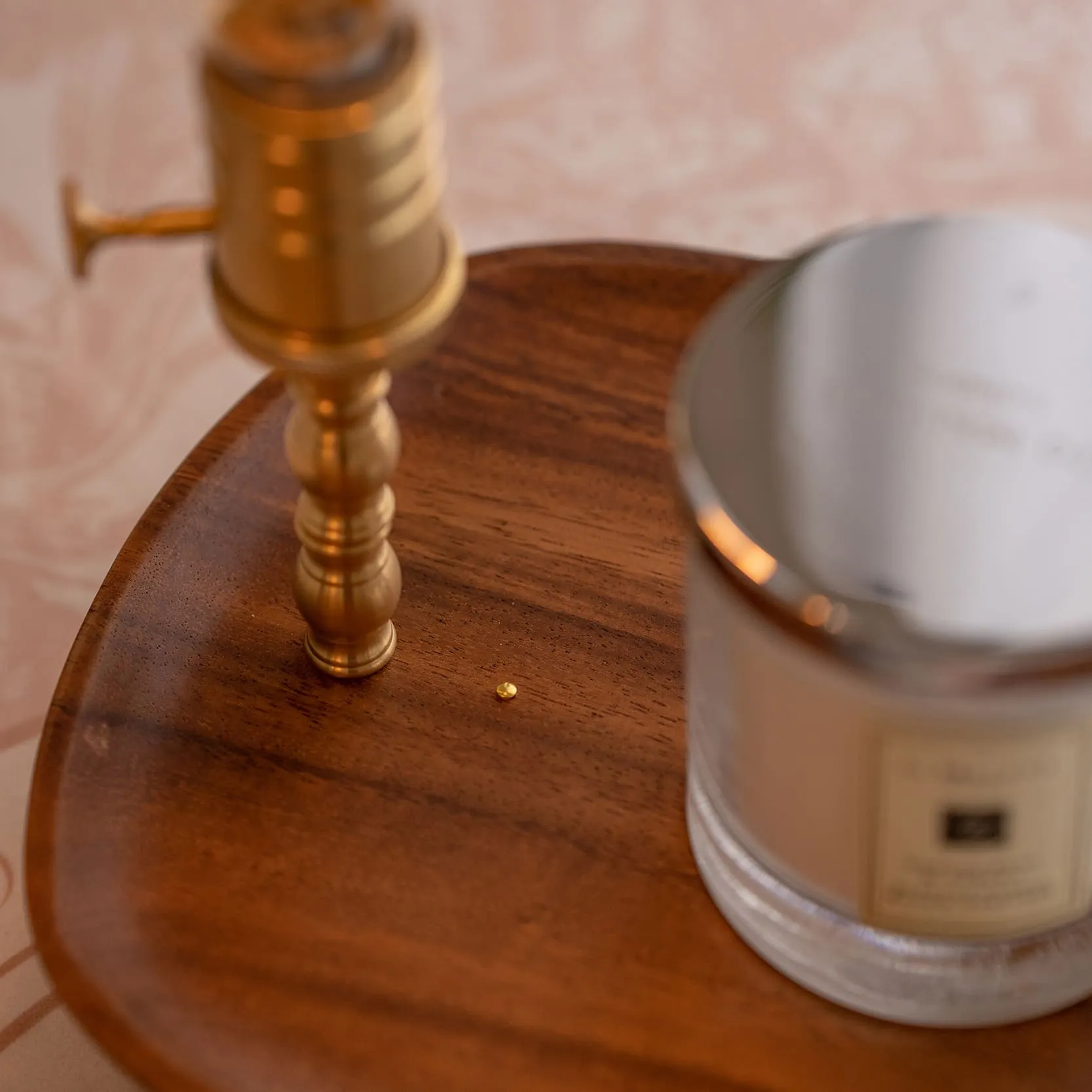 Cordless Table Lamp with Wooden Tray - Gift for Her