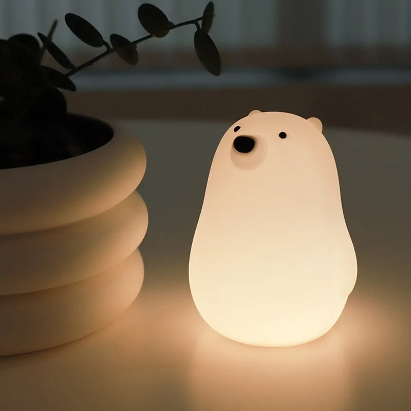 Cute Standing Polar Bear LED Night Light