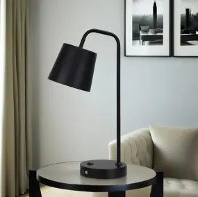 Desk Lamp with USB Socket in White or Black