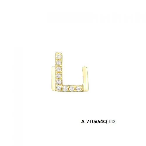 Diamond Sliding Letter L Charm