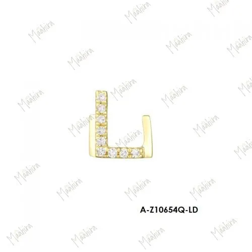 Diamond Sliding Letter L Charm