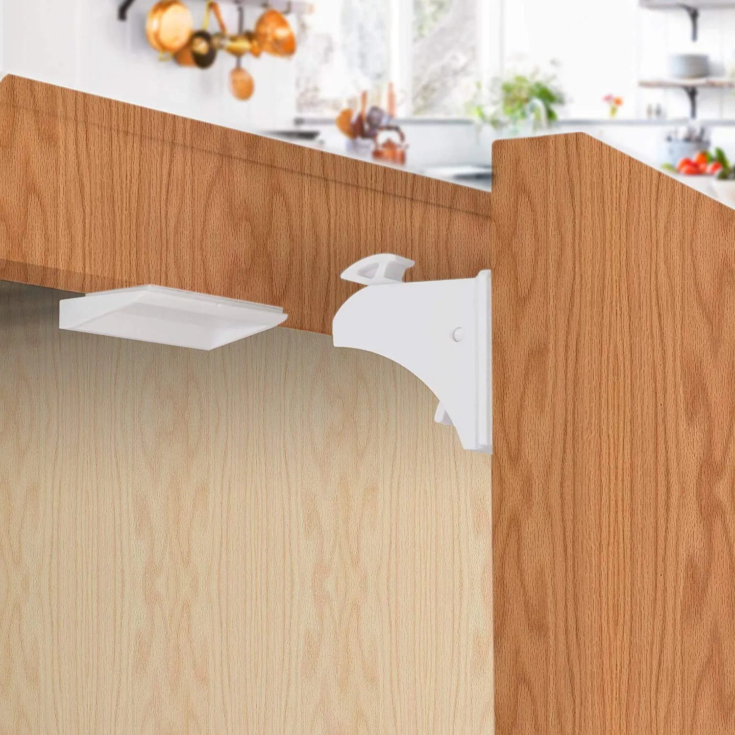 Enovoe Magnetic Locks - 36 Locks   6 Keys - Magnetic Baby Safety Cabinet and Drawer Locks