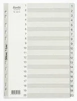 Esselte Divider A4 Polypropolene 1-20 Grey