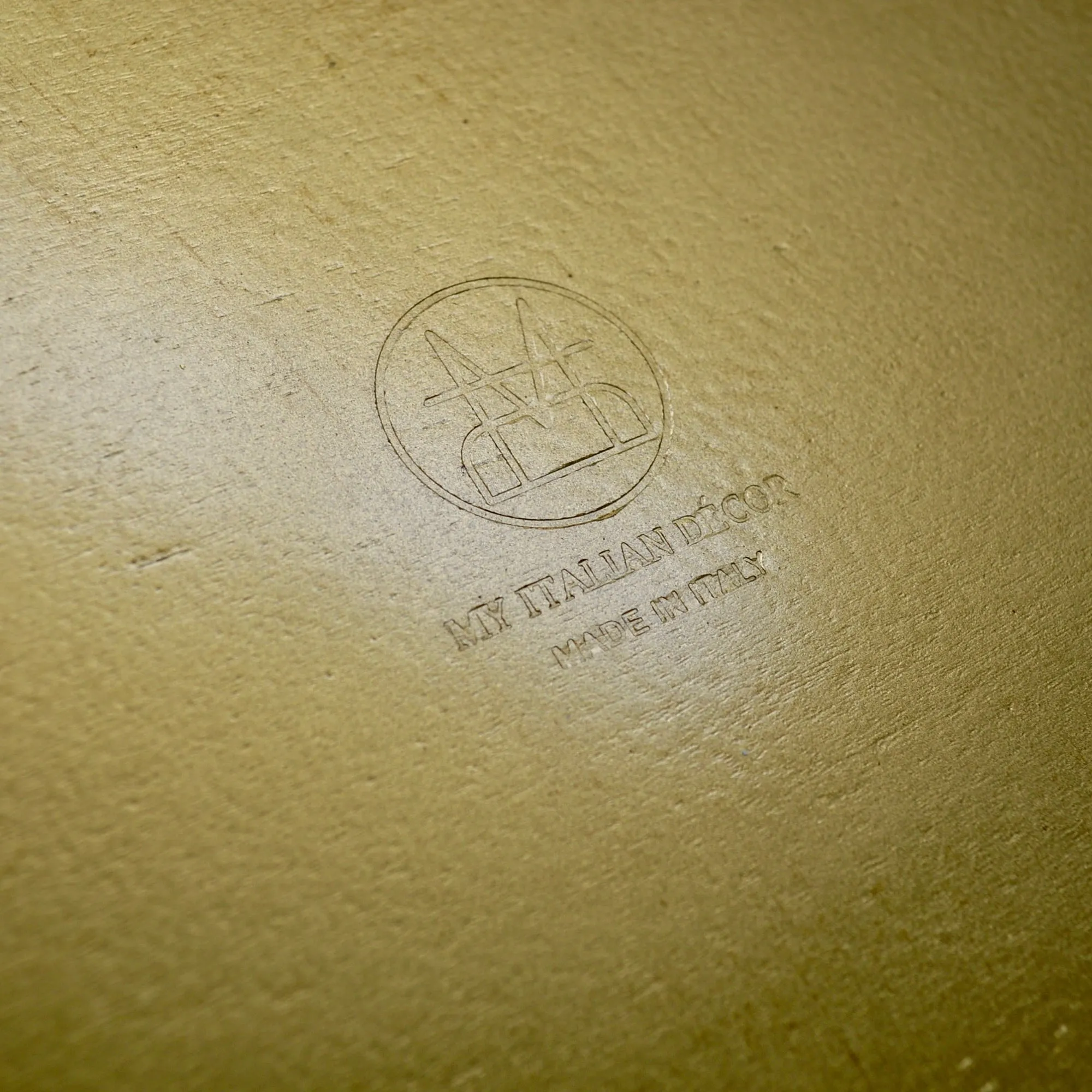 Florentine Carved Gilded Wood Circle Tray, Made in Italy