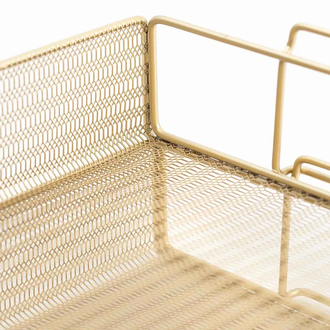 Fontvieille Stackable Gold Paper Tray - Set of 2 - Letter Size