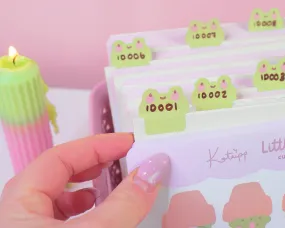 Frog Index Tab Stickers | Cute Writable Organiser Tabs | Kawaii Planner Labels | Adorable Froggy Page Markers | ID002