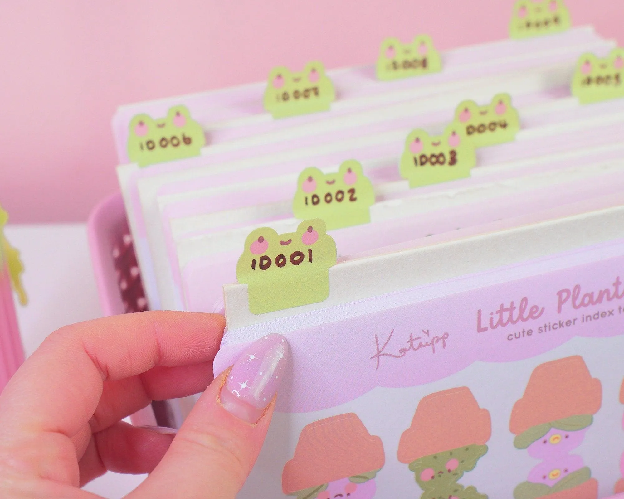 Frog Index Tab Stickers | Cute Writable Organiser Tabs | Kawaii Planner Labels | Adorable Froggy Page Markers | ID002