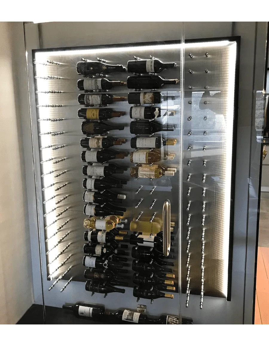 Fusion Wine Wall Panel (Label Forward) - Alumasteel (9 Bottles)