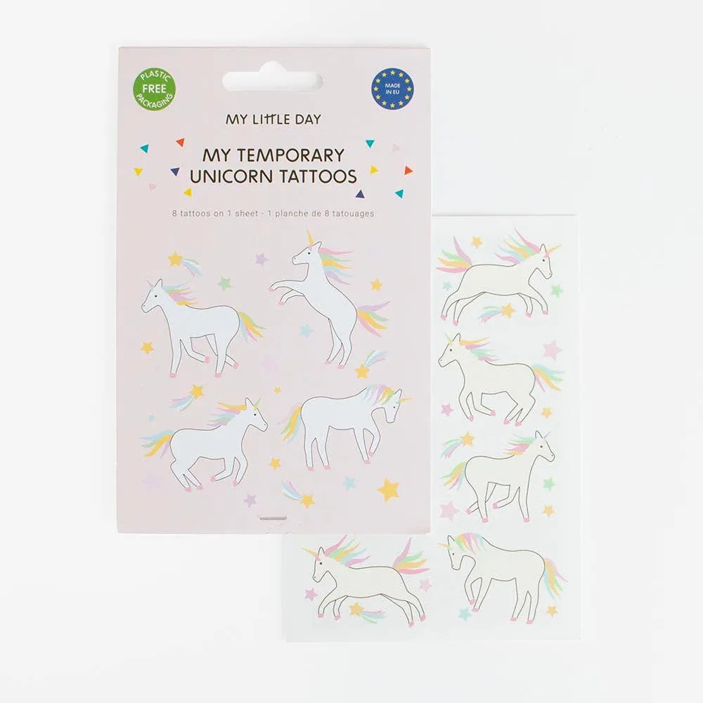 Galactic Unicorn Tattoos (Sheet of 8)