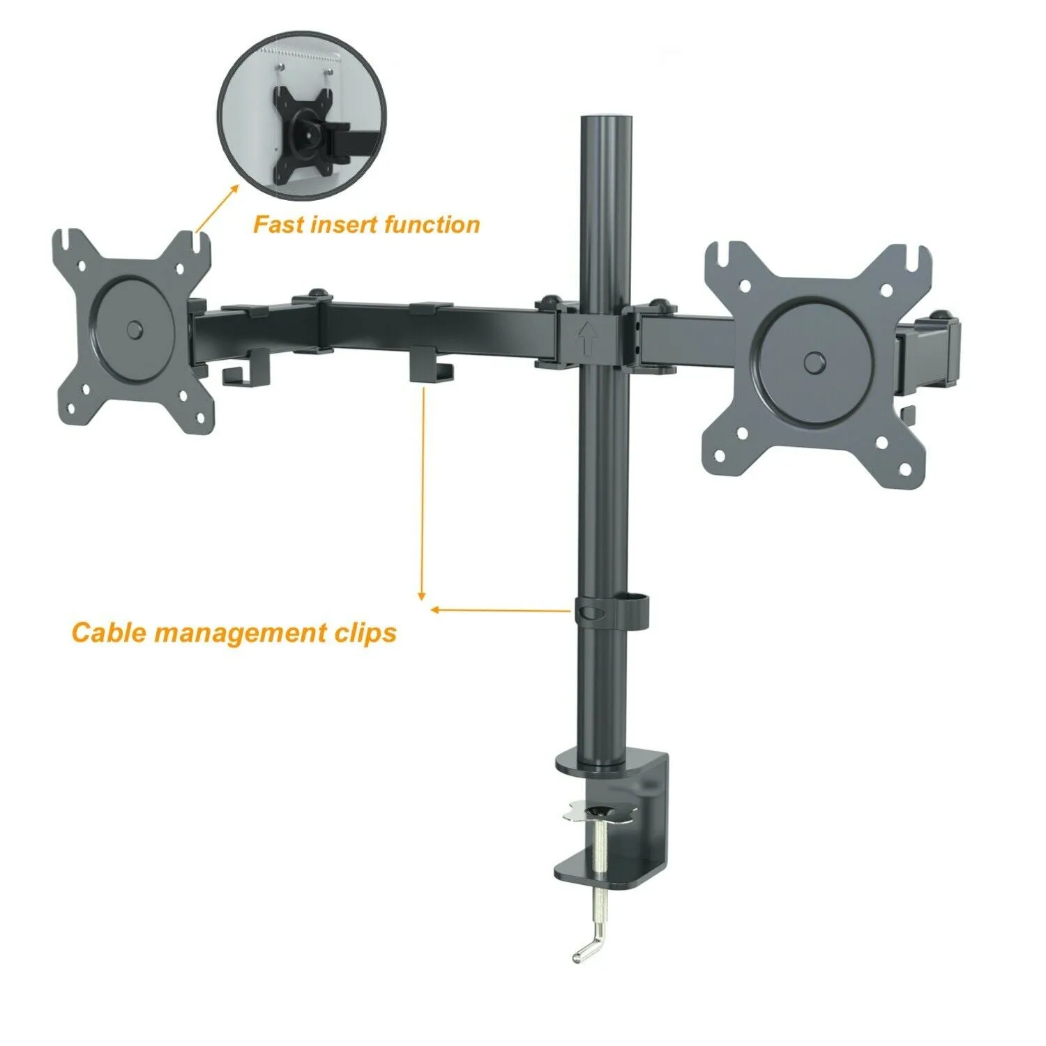 GKU Dual Monitor Mount Arm - EziRiser Monitor Mount