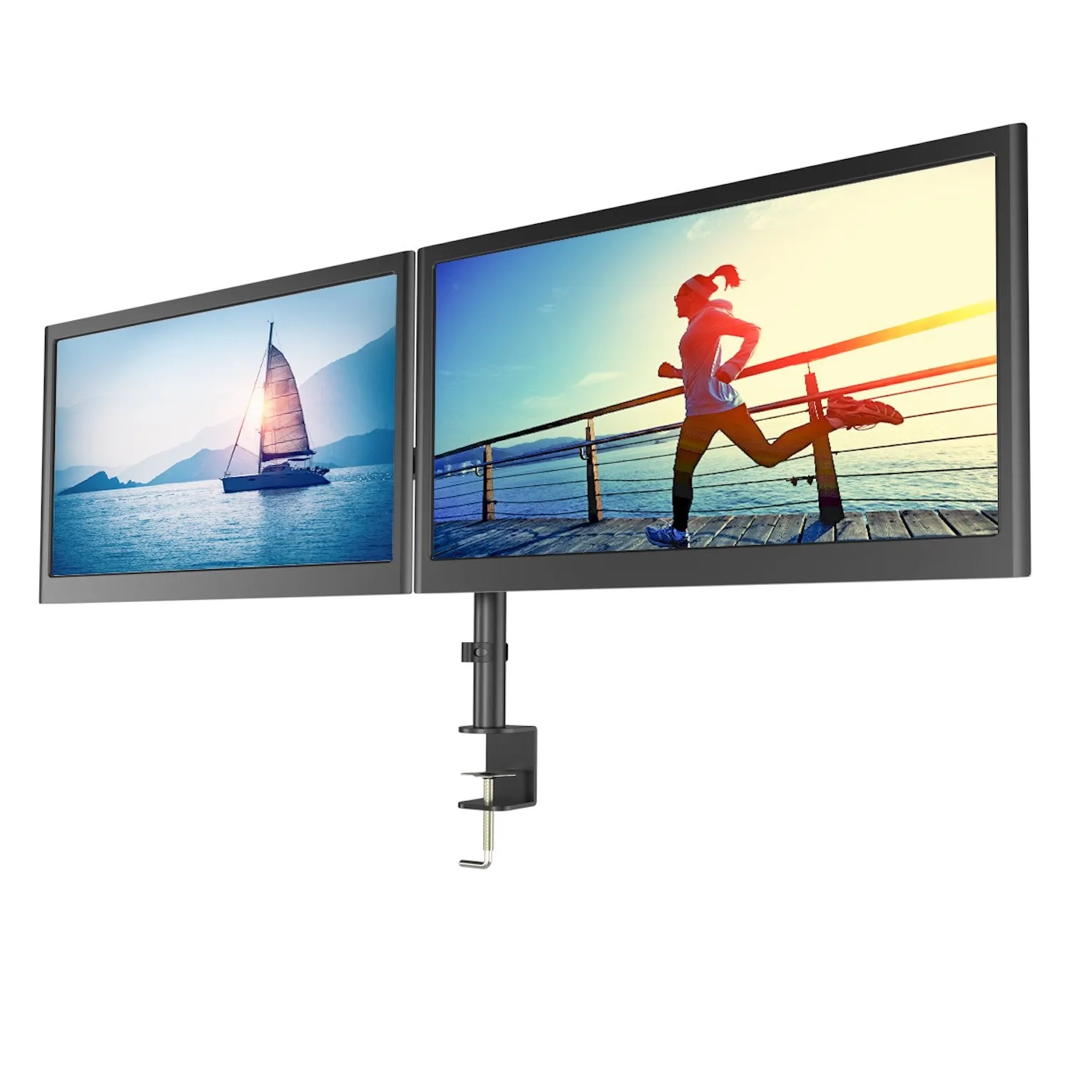 GKU Dual Monitor Mount Arm - EziRiser Monitor Mount