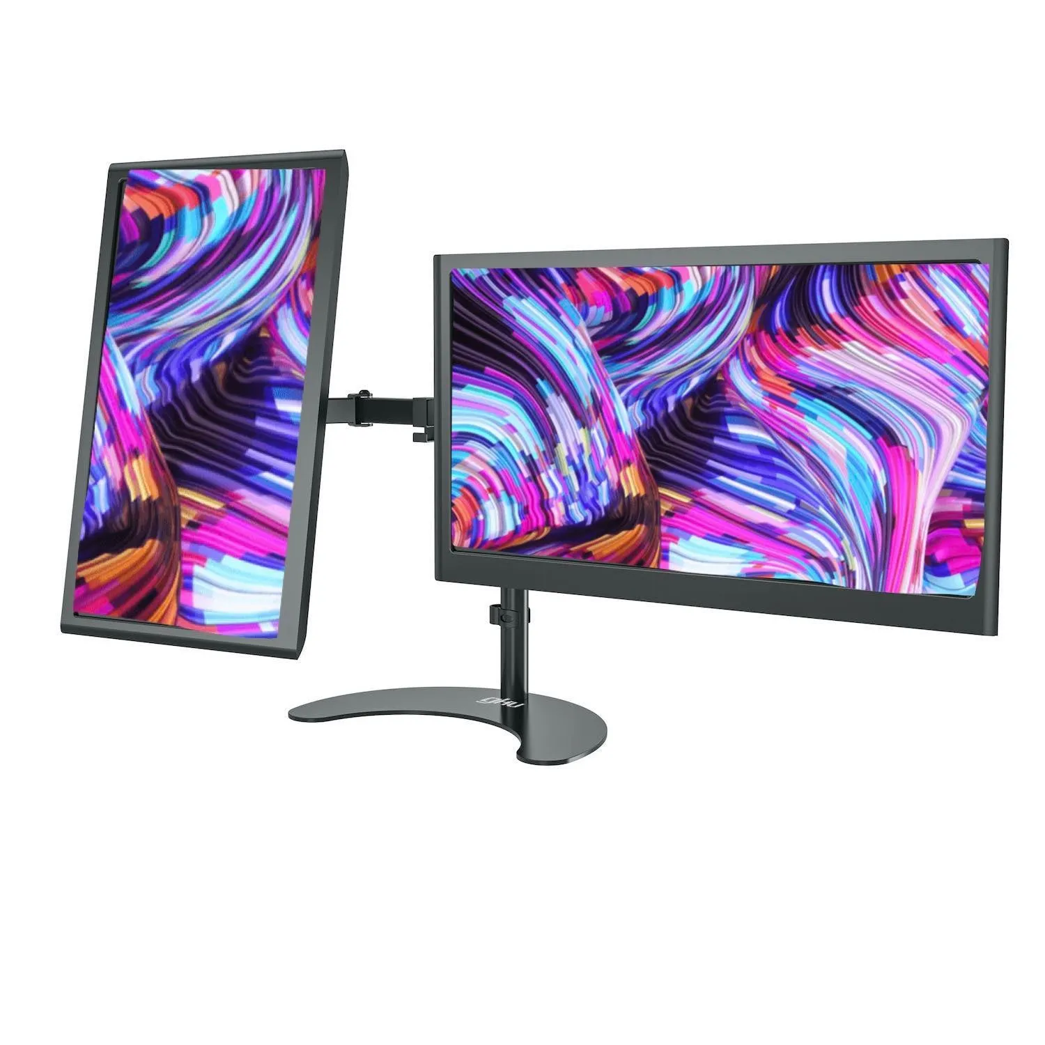 GKU Dual Monitor Mount - EziRiser Free Standing Dual Monitor Arm